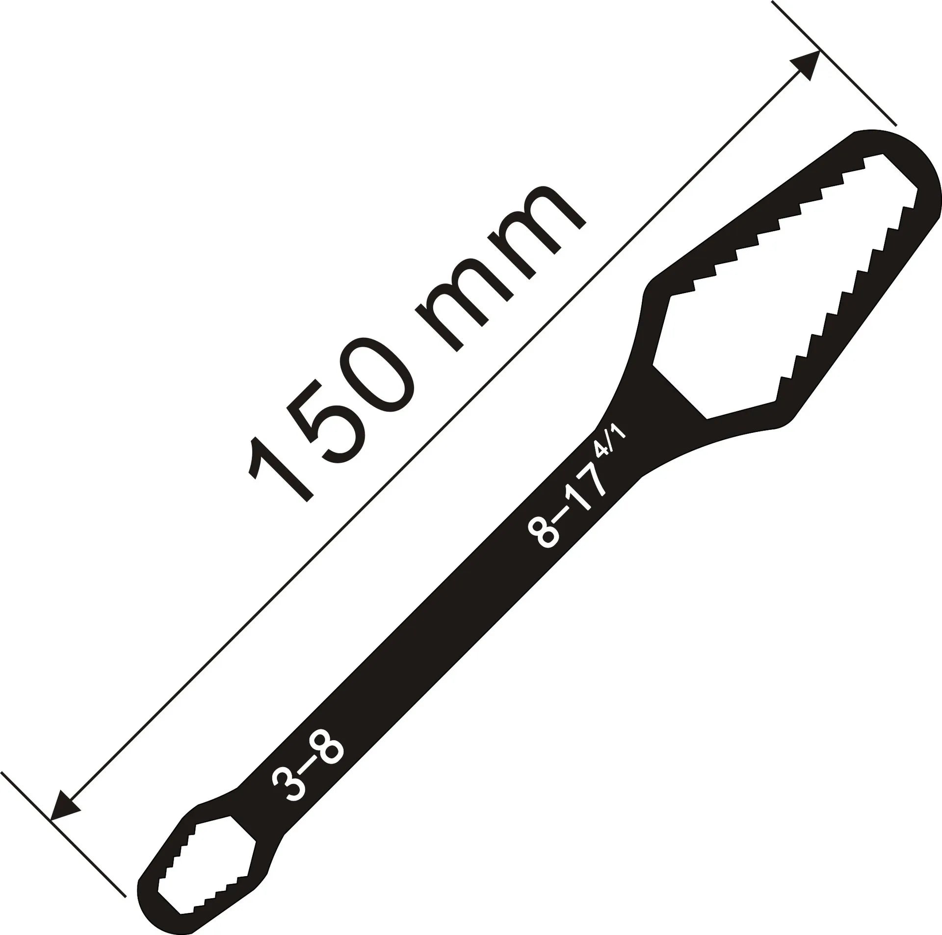 3-17mm 8-22mm Universal Torx Wrench Board Adjustable Double-Head Torx Spanner Self-Tightening Glasses Wrench Multi-Purpose Tools