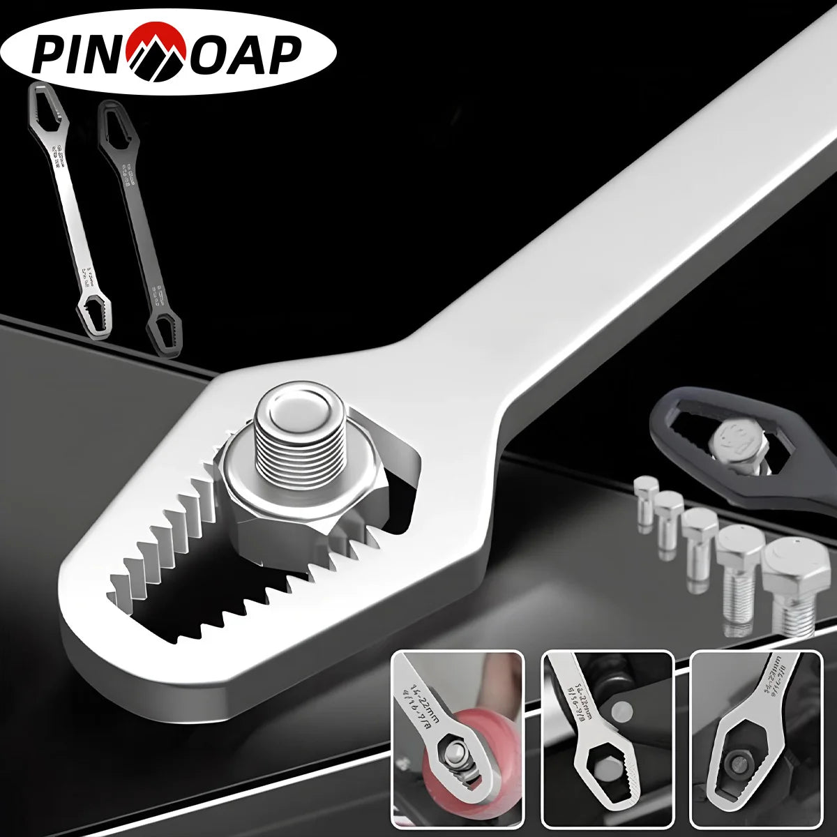 3-17mm 8-22mm Universal Torx Wrench Board Adjustable Double-Head Torx Spanner Self-Tightening Glasses Wrench Multi-Purpose Tools
