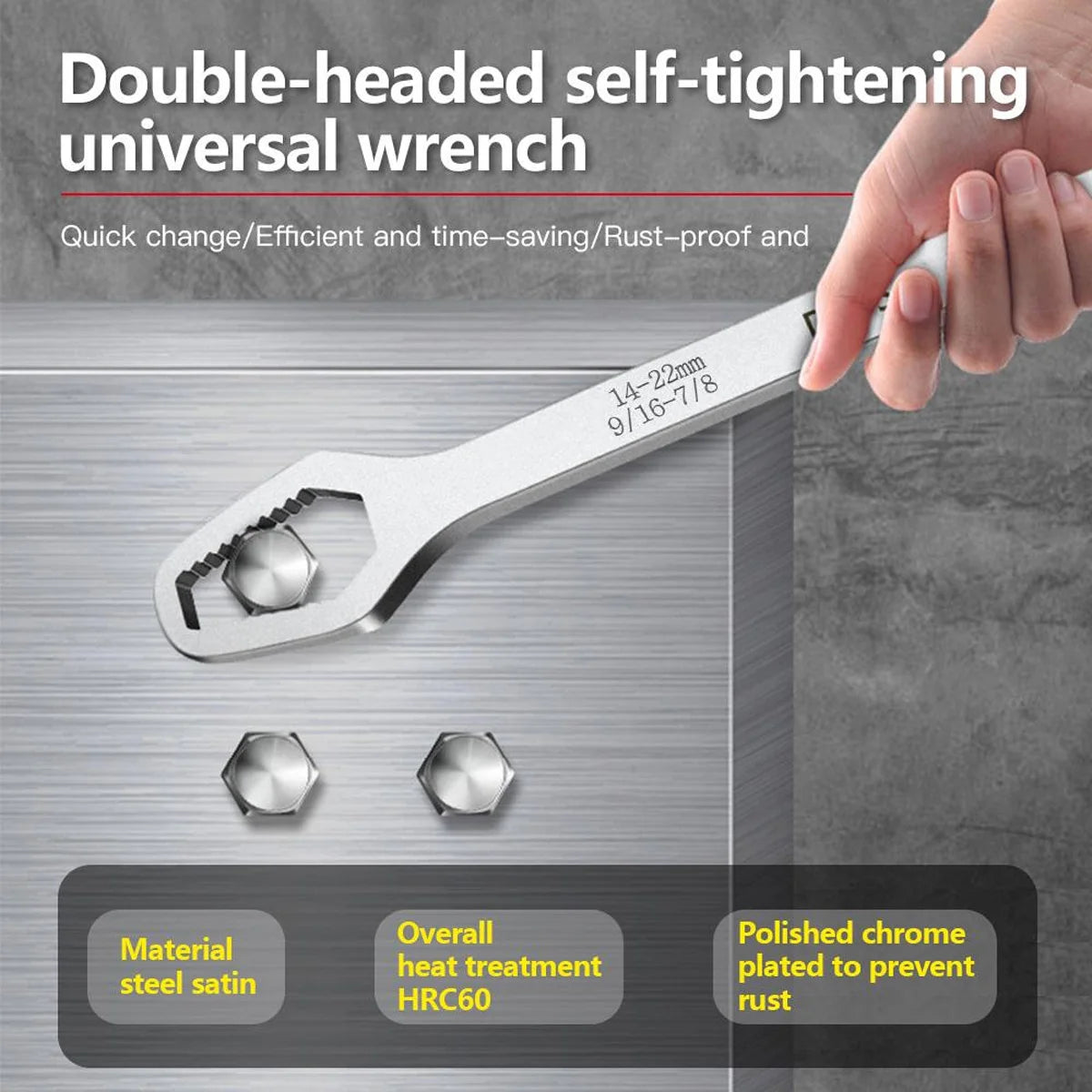 3-17mm 8-22mm Universal Torx Wrench Board Adjustable Double-Head Torx Spanner Self-Tightening Glasses Wrench Multi-Purpose Tools