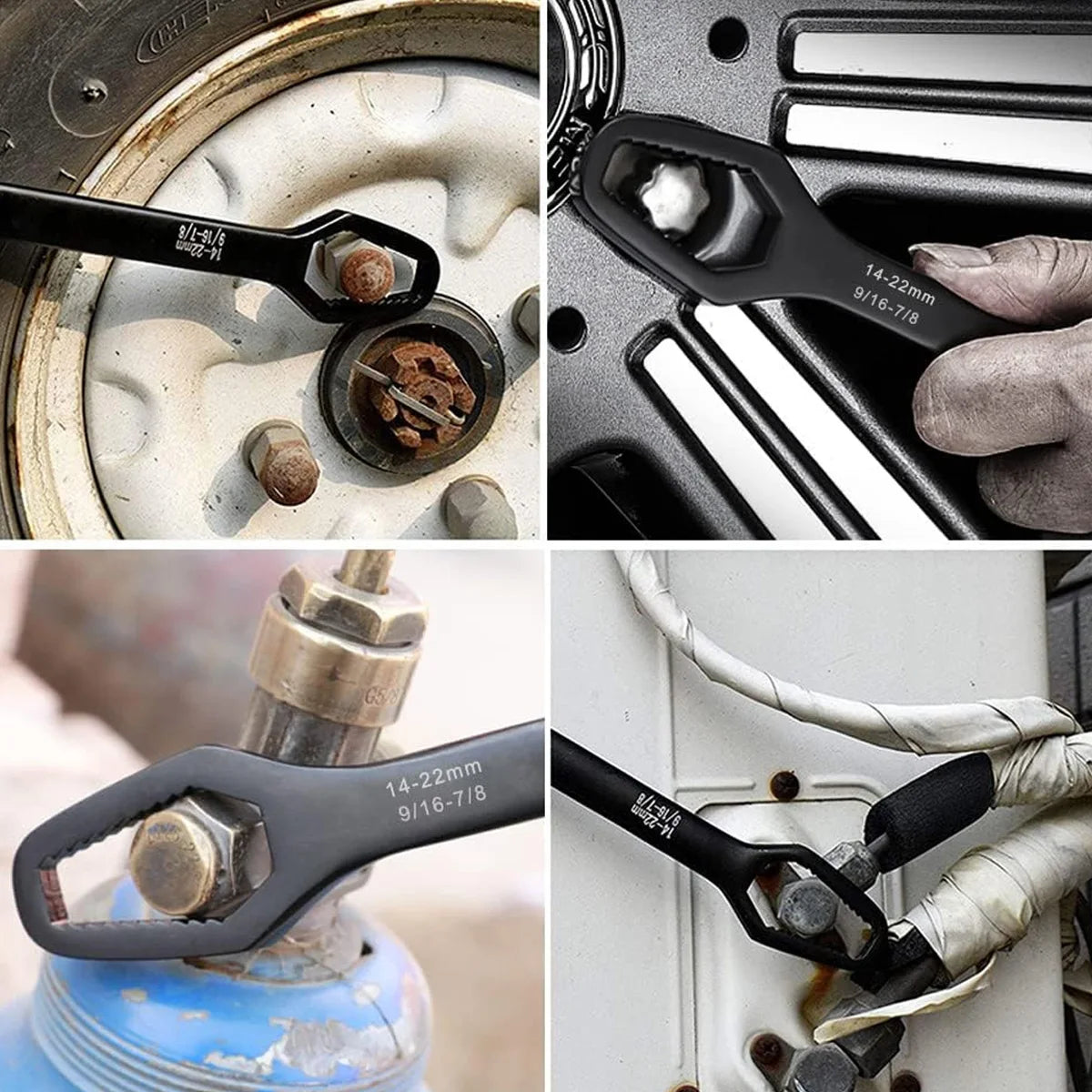 3-17mm 8-22mm Universal Torx Wrench Board Adjustable Double-Head Torx Spanner Self-Tightening Glasses Wrench Multi-Purpose Tools