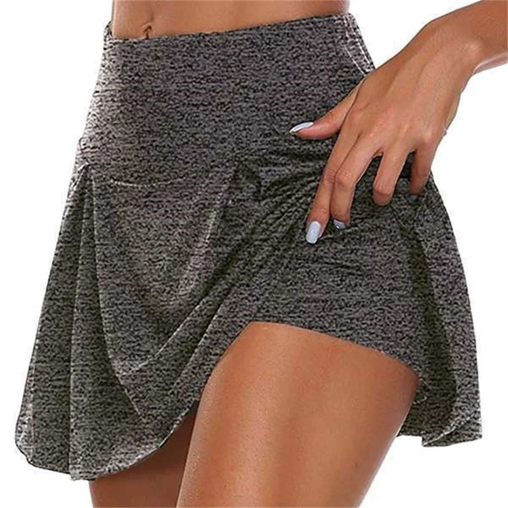 12 Colour Versatile Y2K High-Waist Skort - Breathable Stretch Fabric for All-Season Sports Fashion Non-Sheer Comfort Fit