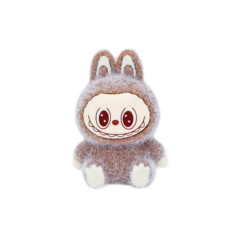 10pcs/Set New Lububu Anime Flocked Diy Action Figure Decorative Pendant Desktop Dolls Car Ornaments Collectible Accessories Gift